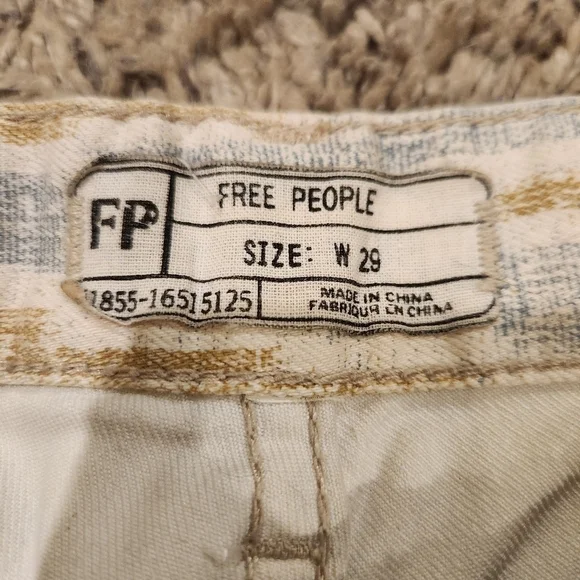 Free People Jeans Free People Ikat Print Cropped Skinny Jeans Size 29 - Picture 6 of 7